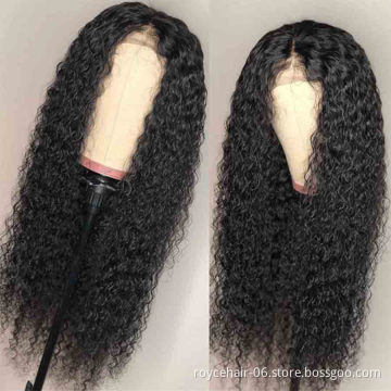 Cheap Virgin Hair Swiss Lace Front Wigs,Remy Cambodian Raw Human Hair Kinky Curly Style Glueless HD 5x5 Lace Closure Wig